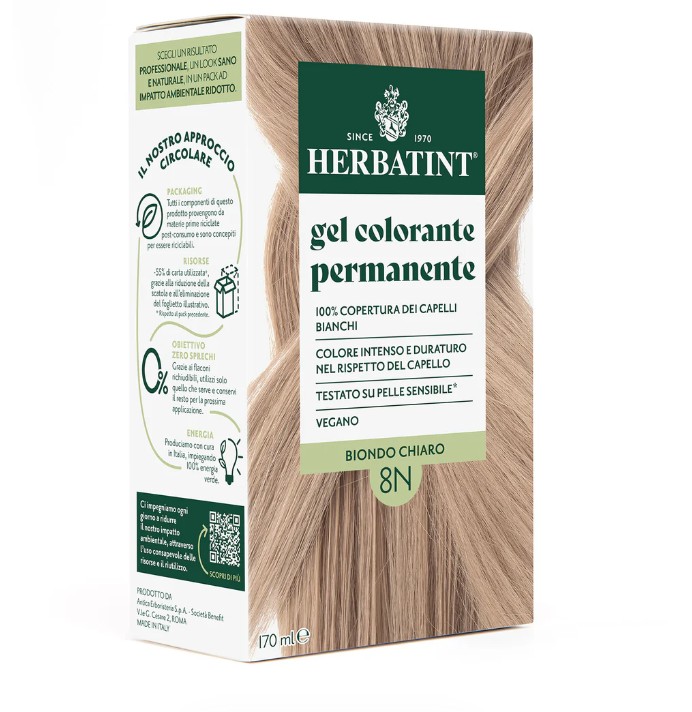 HERBATINT - TINTURA CAPELLI NATURALE SENZA AMMONIACA , 8N- BIONDO CHIARO